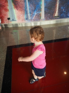 Dancing in the KL tower, just cause she can.
